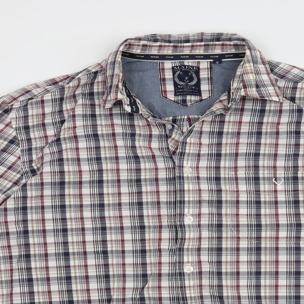 Maine Mens Red Check   Button-Up Size M