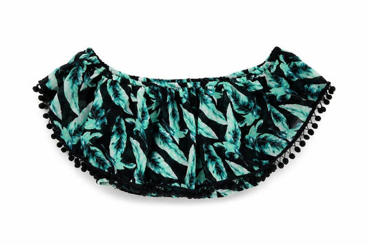 Boohoo Womens Black Floral  Cropped Tank Size L