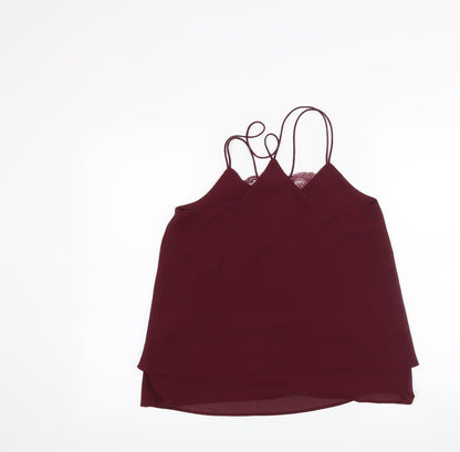 Back view of New Look women’s red basic blouse, size UK 8