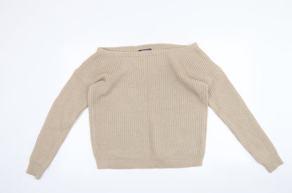 Front view of Missguided women’s beige jumper, size S