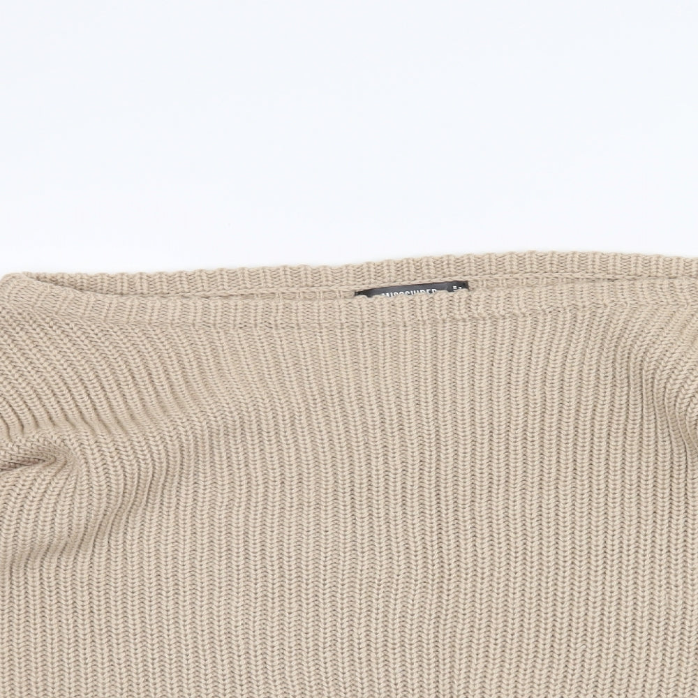Missguided Womens Beige   Pullover Jumper Size S