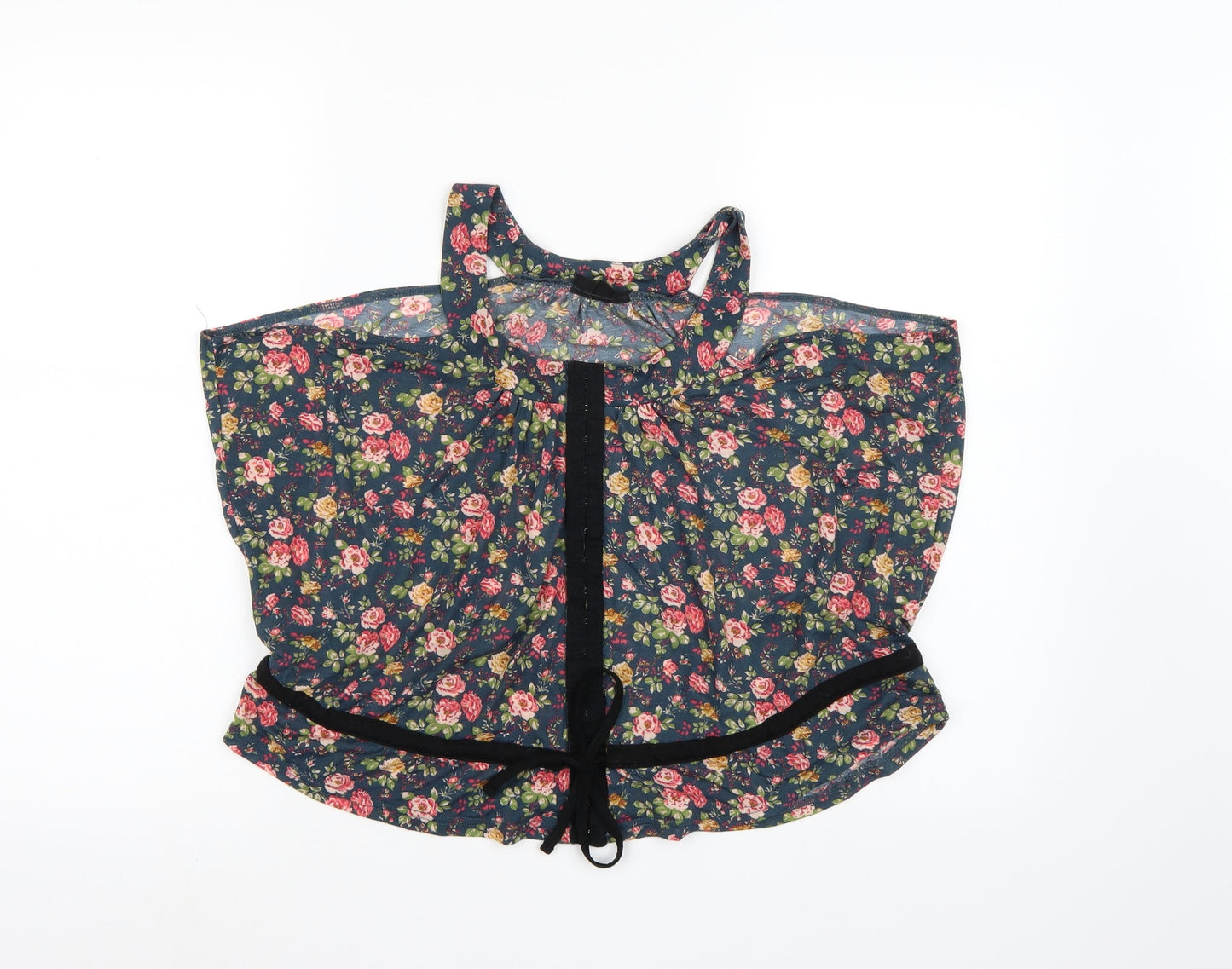 Topshop Womens Blue Floral  Basic Blouse Size 10