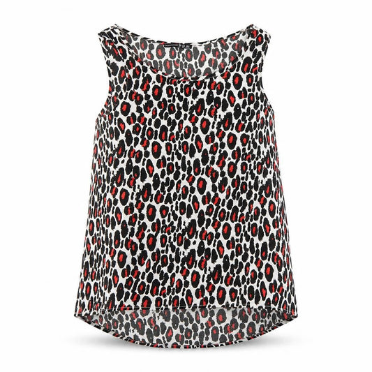 Atmosphere Womens White Animal Print Chiffon Camisole Tank Size 10