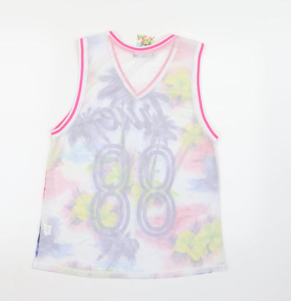 Back view of Atmosphere women’s white basic tank, size UK 10