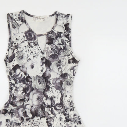 Preloved Vouley Vous Womens White Floral  A-Line  Size XS - Detail