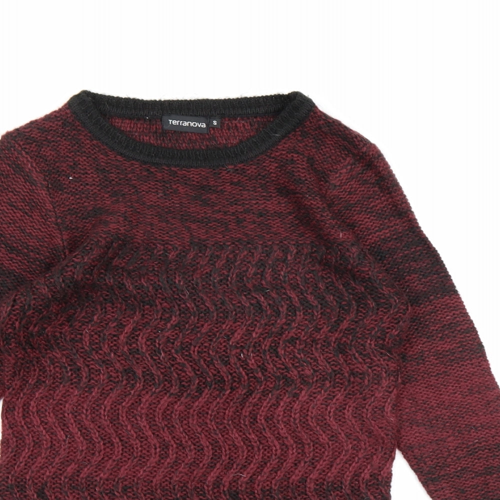 Terranova Womens Red  Knit Pullover Jumper Size S