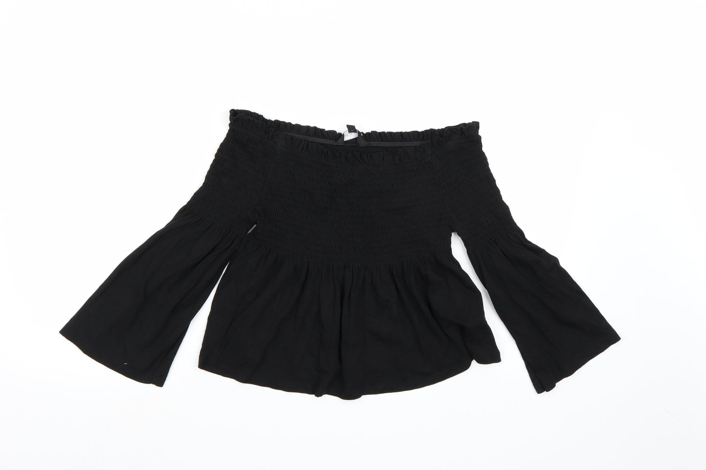 New Look Womens Black   Basic Blouse Size 12  - Flared Sleeves