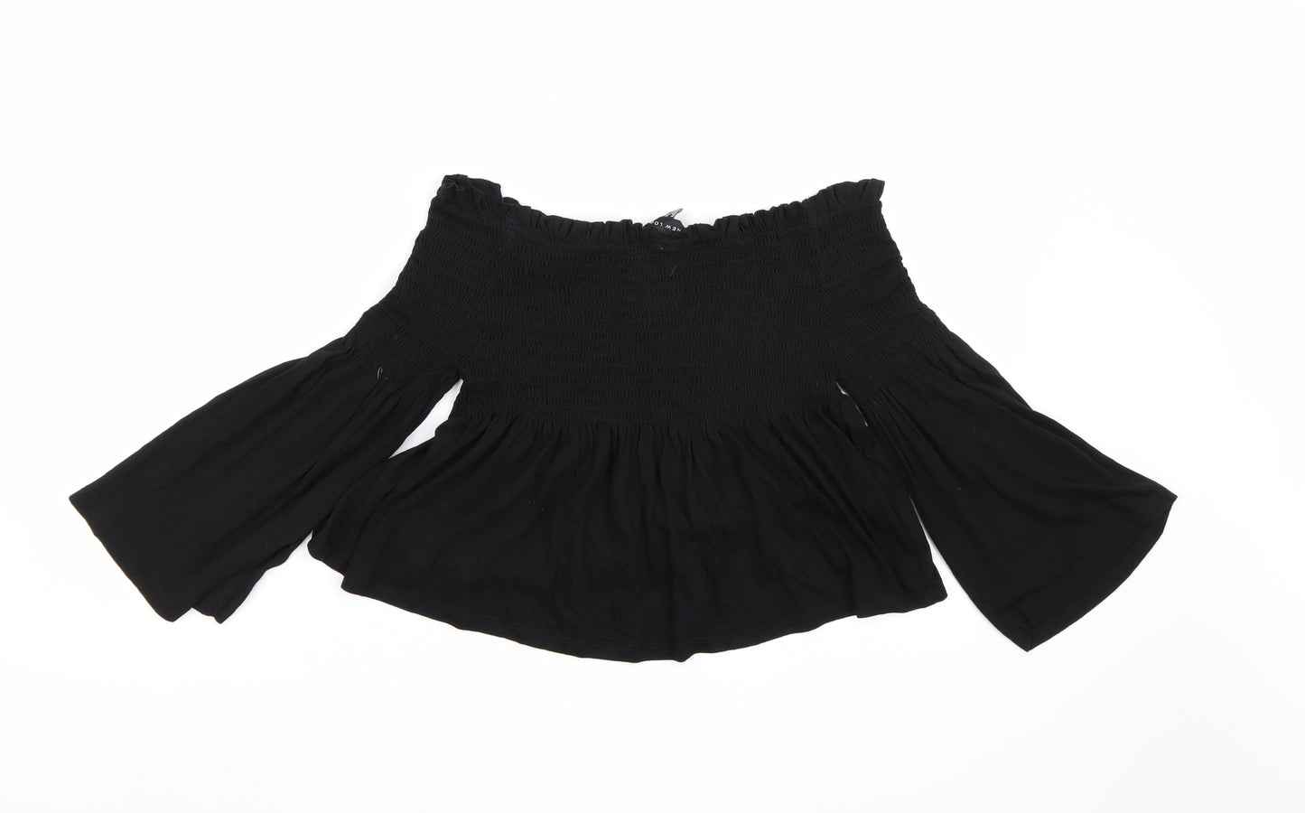 New Look Womens Black   Basic Blouse Size 12  - Flared Sleeves