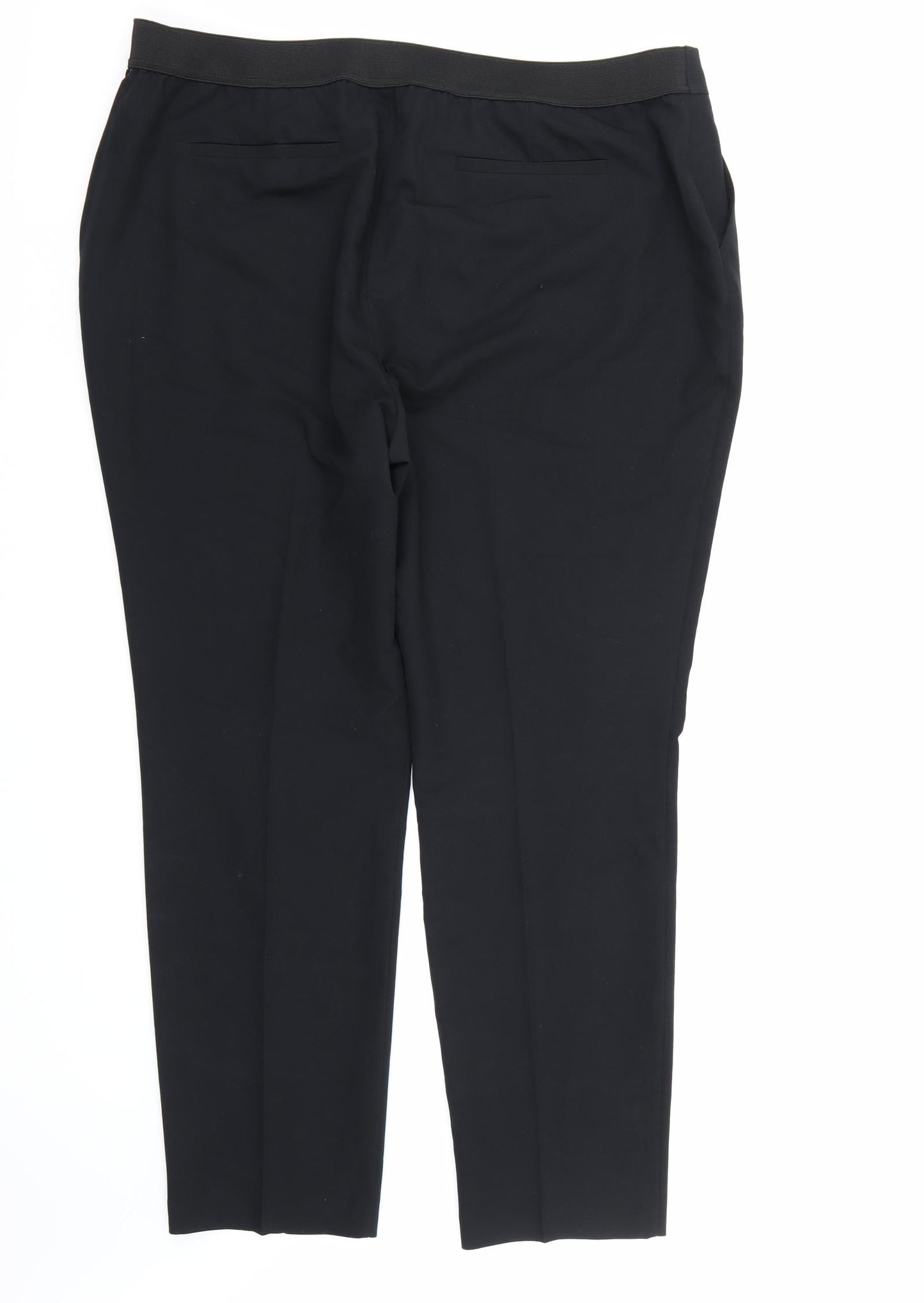 Bonmarché Womens Black  Rayon Dress Pants Trousers Size 20 L30 in