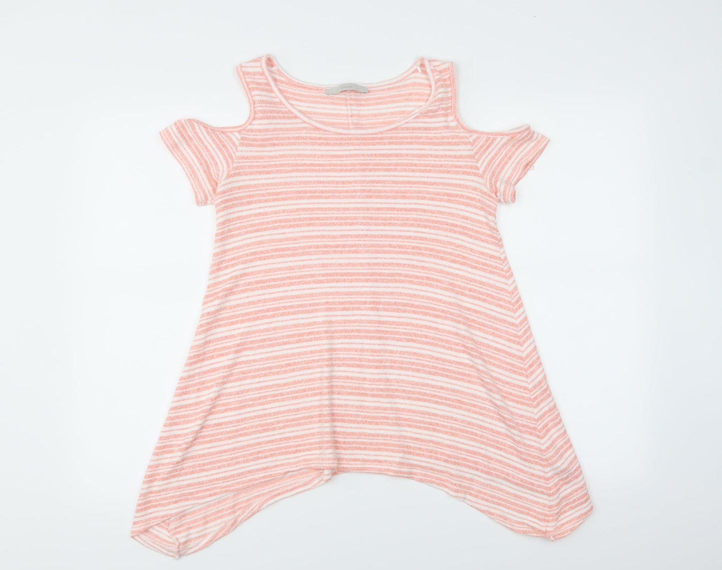 George Womens Pink Striped  Basic Blouse Size 12