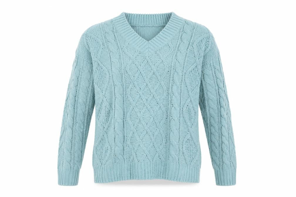 Primark Womens Blue Argyle/Diamond  Pullover Jumper Size S