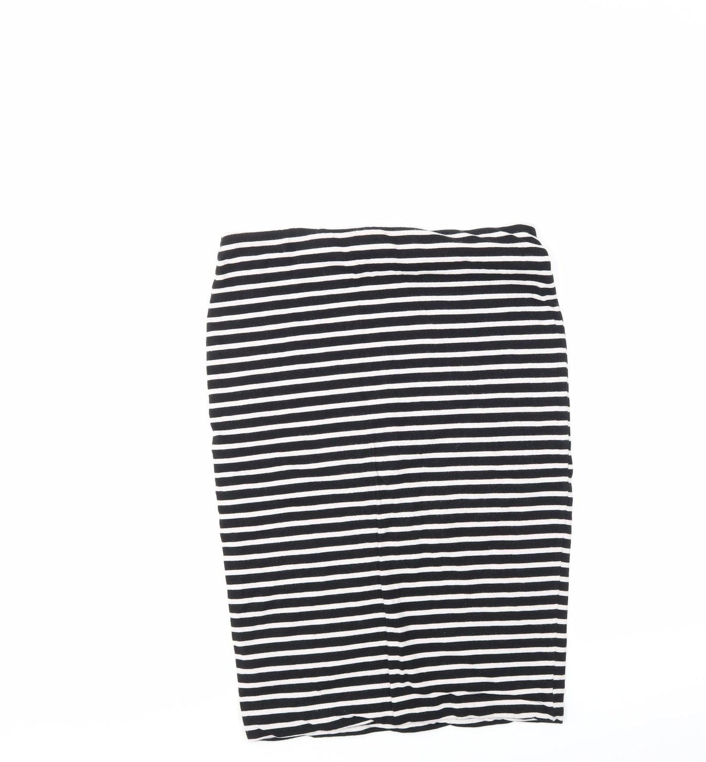 Basic Womens Multicoloured Striped  A-Line Skirt Size M