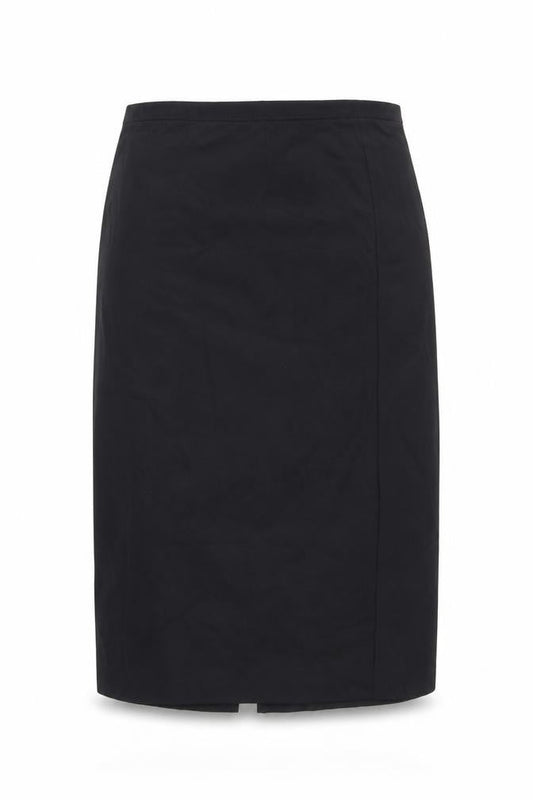Front view of prewor women’s black a-line skirt