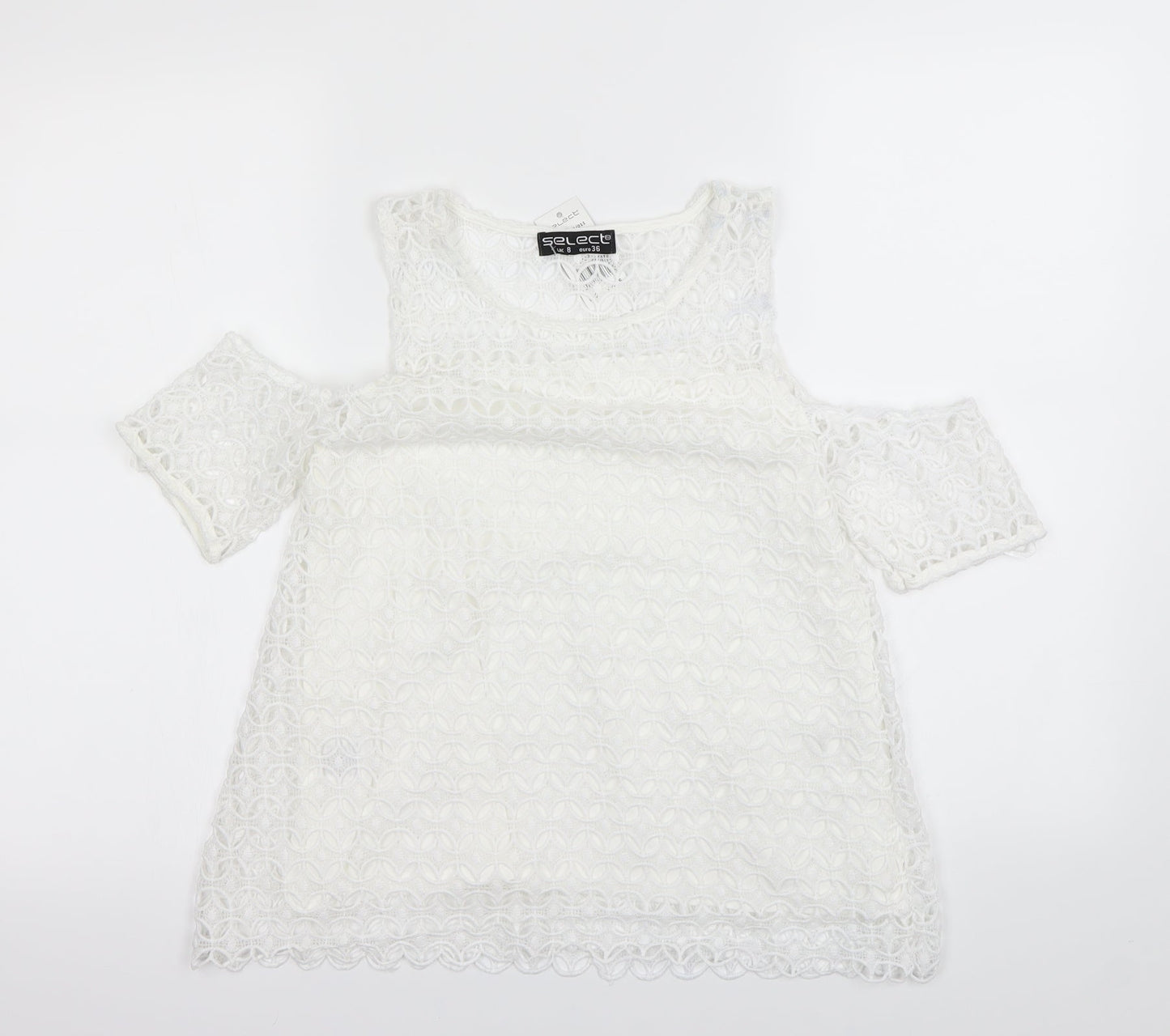 Select Womens Ivory   Basic Blouse Size 8