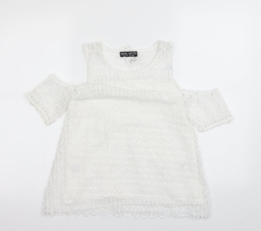 Select Womens Ivory   Basic Blouse Size 8