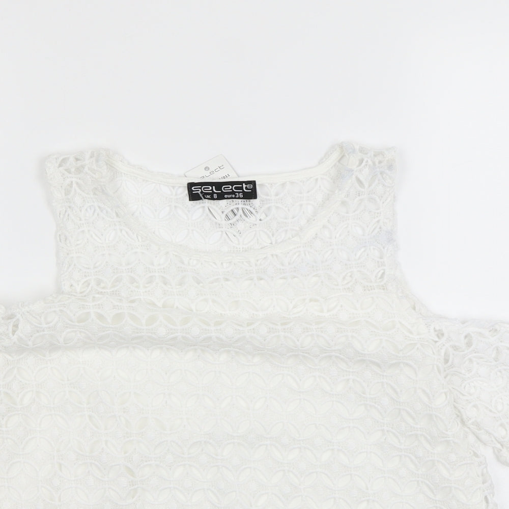 Select Womens Ivory   Basic Blouse Size 8