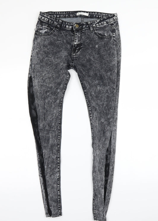 dressfo Womens Black   Skinny Jeans Size 10 L29 in
