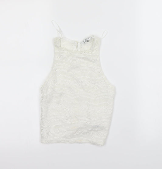 New Look Womens Ivory   Cropped Tank Size 6