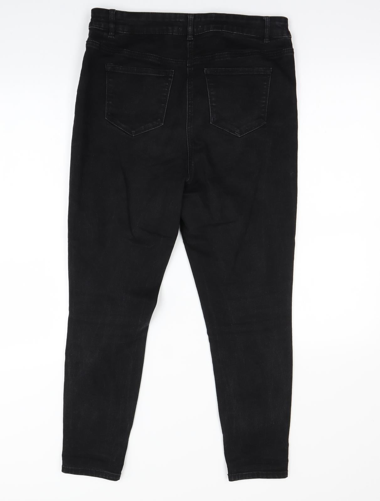 Papaya Womens Black   Straight Jeans Size 14 L26 in