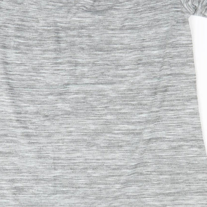 Brand and care label for Papaya women’s grey basic t-shirt, size UK 10