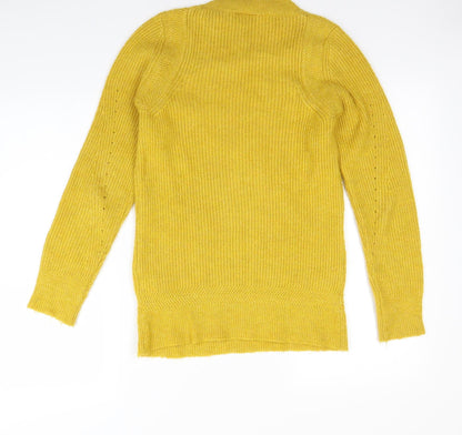 Back view of Topshop women’s yellow jumper, size UK 6