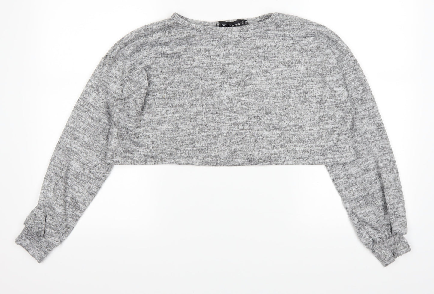 PRETTYLITTLETHING Womens Grey   Pullover Jumper Size 10