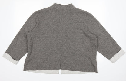 Back view of Tu women’s grey cardigan jumper, size UK 20