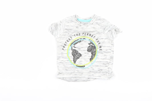 F&F Baby Grey   Basic T-Shirt Size 3-6 Months  - graphic