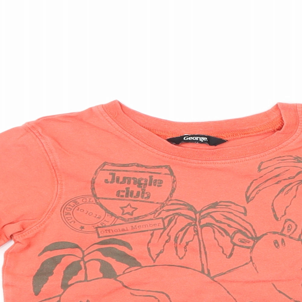 George Boys Red   Basic T-Shirt Size 18-24 Months  - Jungle