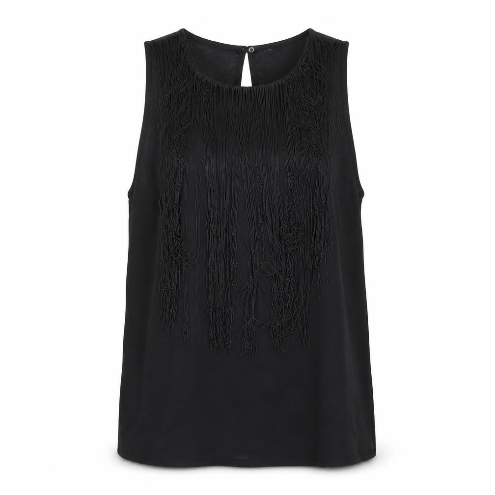 H&M Womens Black   Basic Blouse Size 6