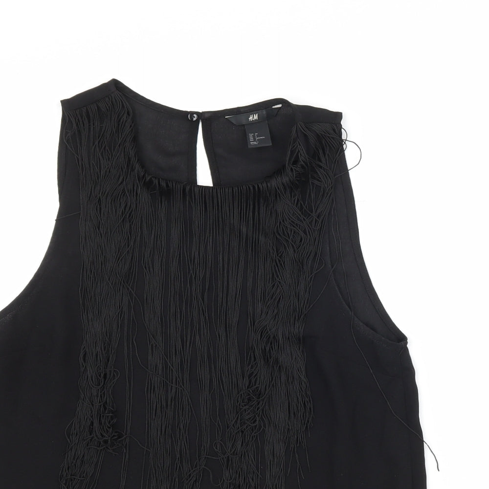 H&M Womens Black   Basic Blouse Size 6