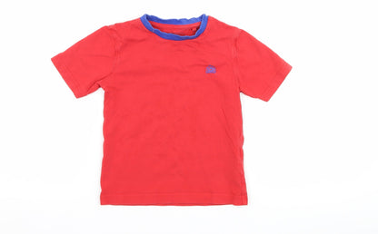 Additional front view of Blue Zoo boys’ red basic t-shirt, size 2-3, years