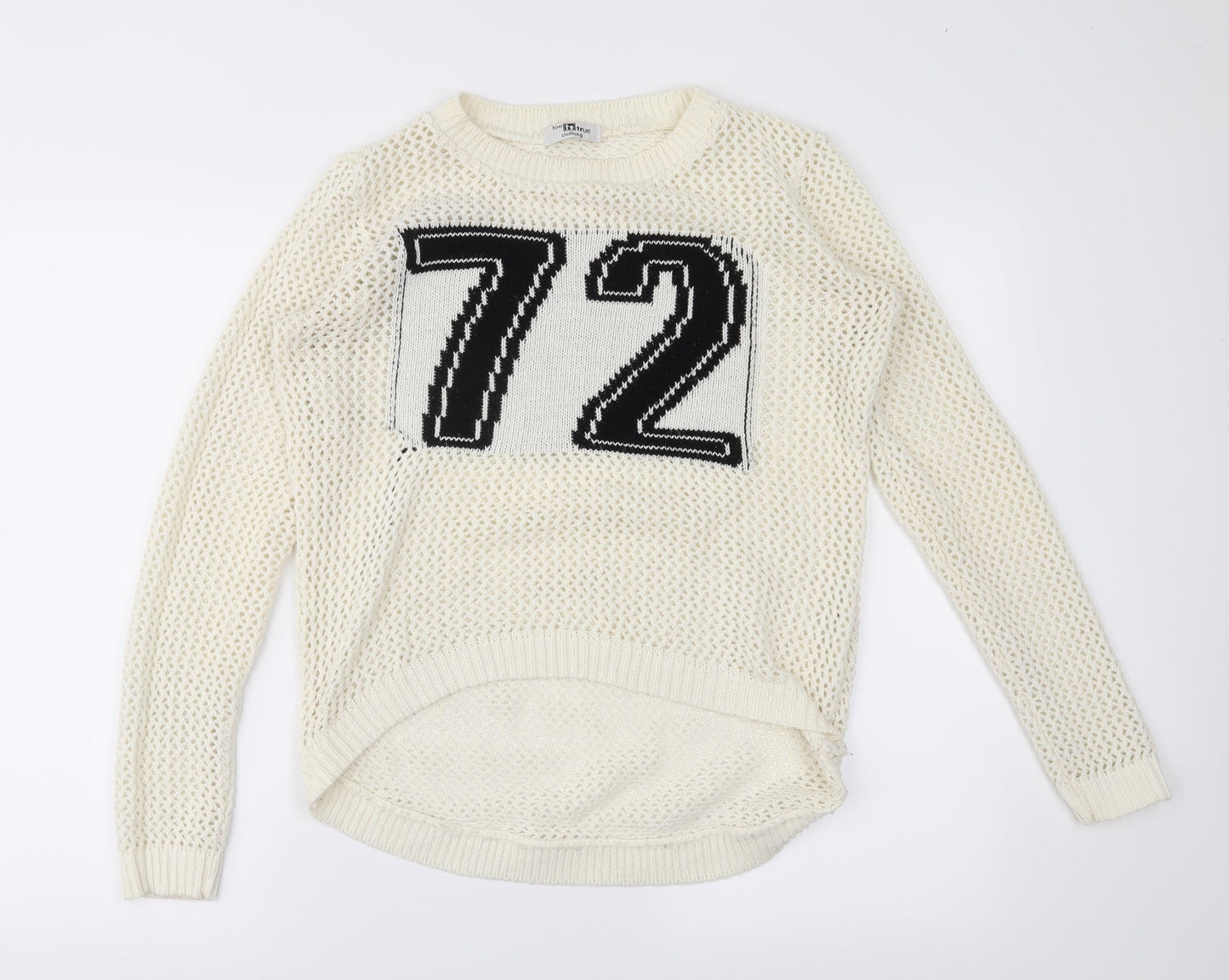 Too True Womens Ivory   Pullover Jumper Size S