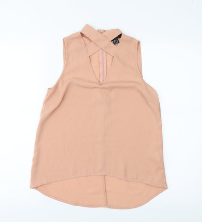 Additional front view of Atmosphere women’s pink basic blouse, size UK 4