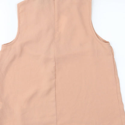 Brand and care label for Atmosphere women’s pink basic blouse, size UK 4