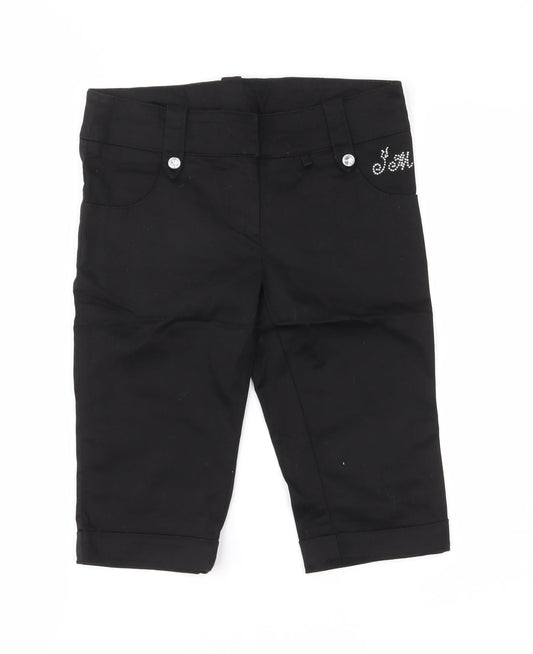 Julien Macdonald Girls Black   Cropped Jeans Size 9 Years