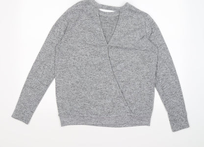 Back view of Dorothy Perkins women’s grey knit jumper, size UK 12
