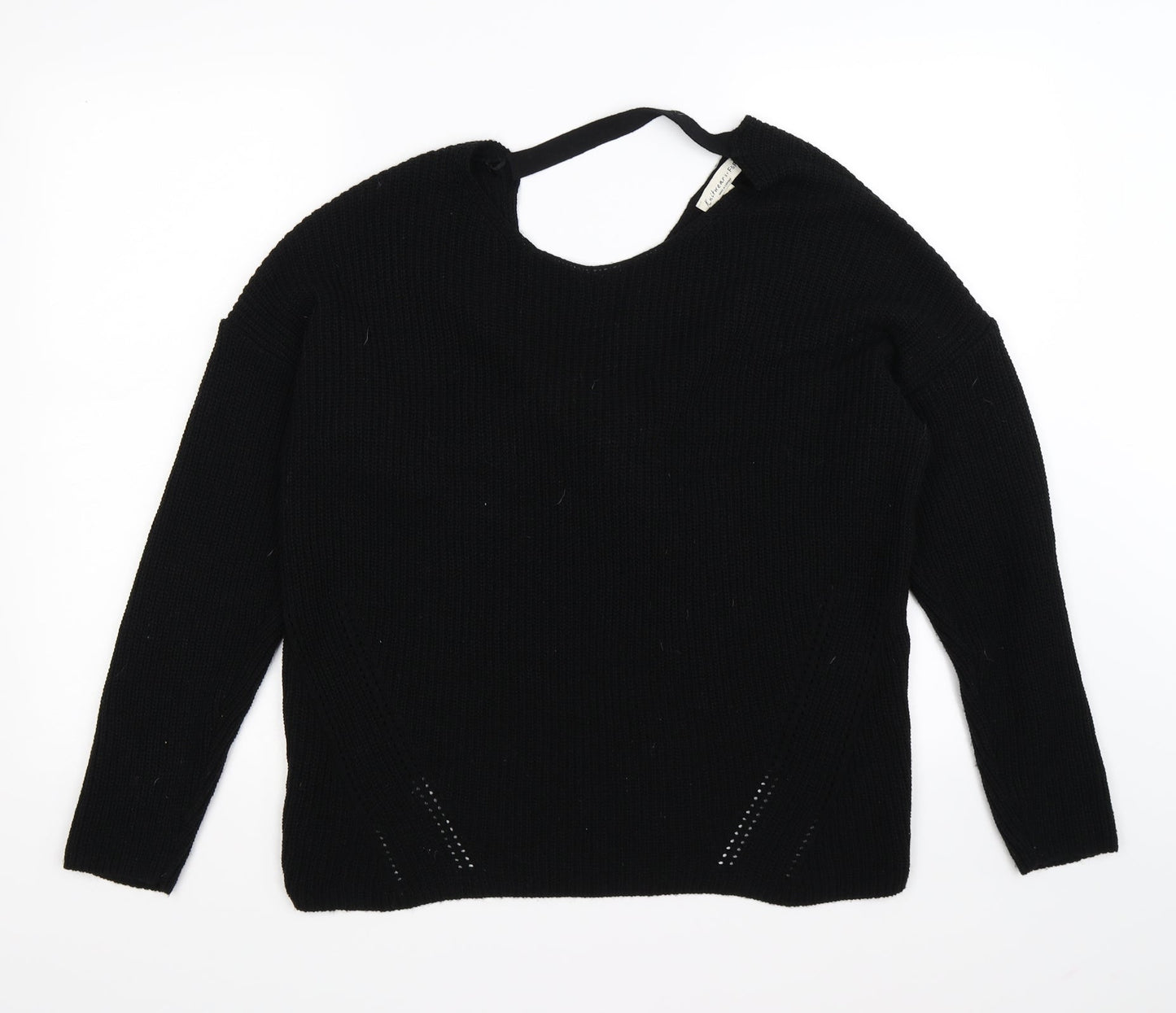 F&F Womens Black  Knit Pullover Jumper Size 12