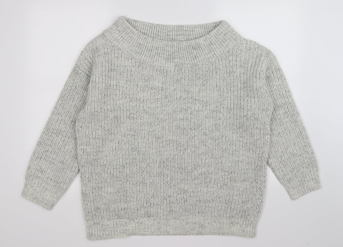 New Look Womens Grey  Knit Pullover Jumper Size M