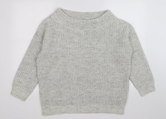 New Look Womens Grey  Knit Pullover Jumper Size M