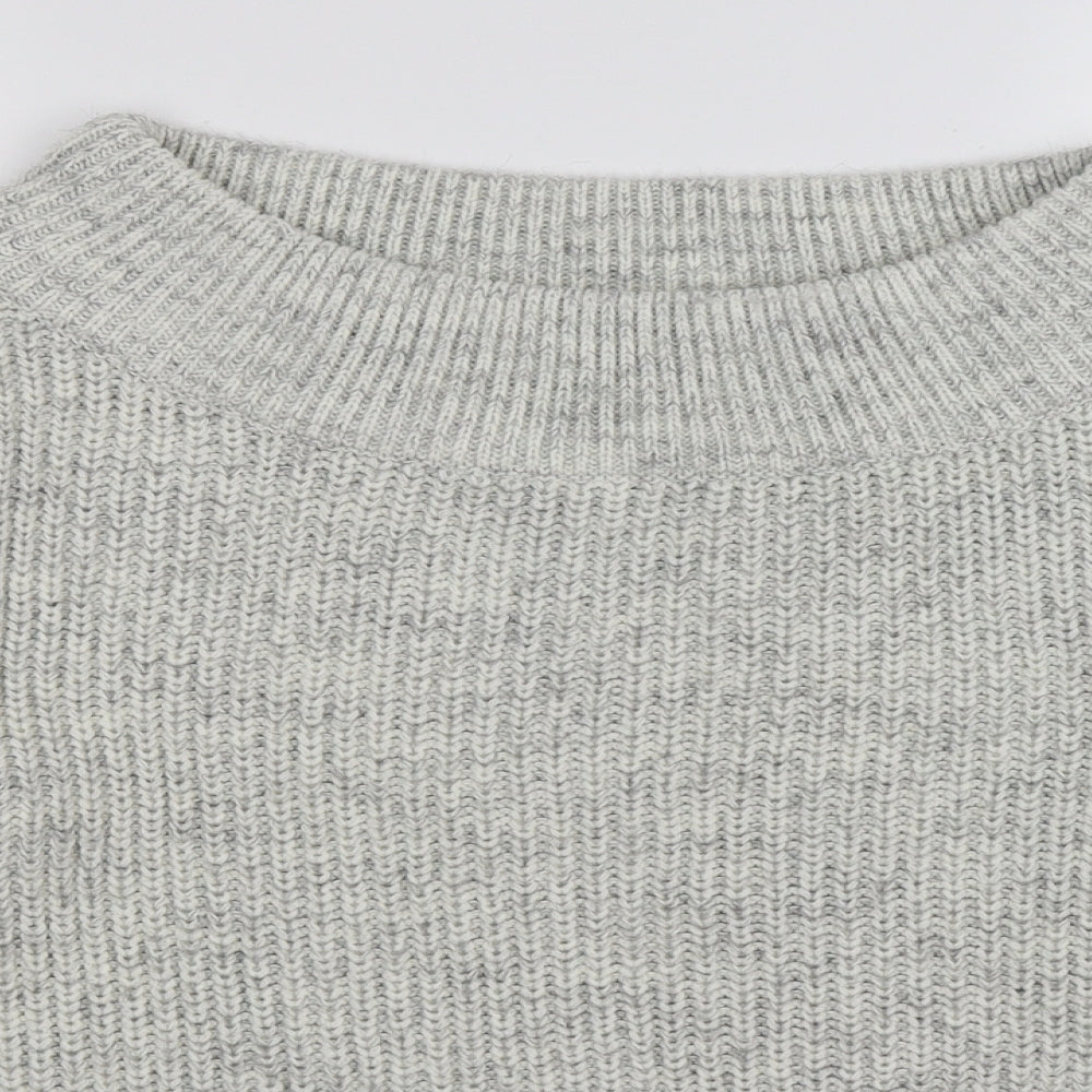 New Look Womens Grey  Knit Pullover Jumper Size M