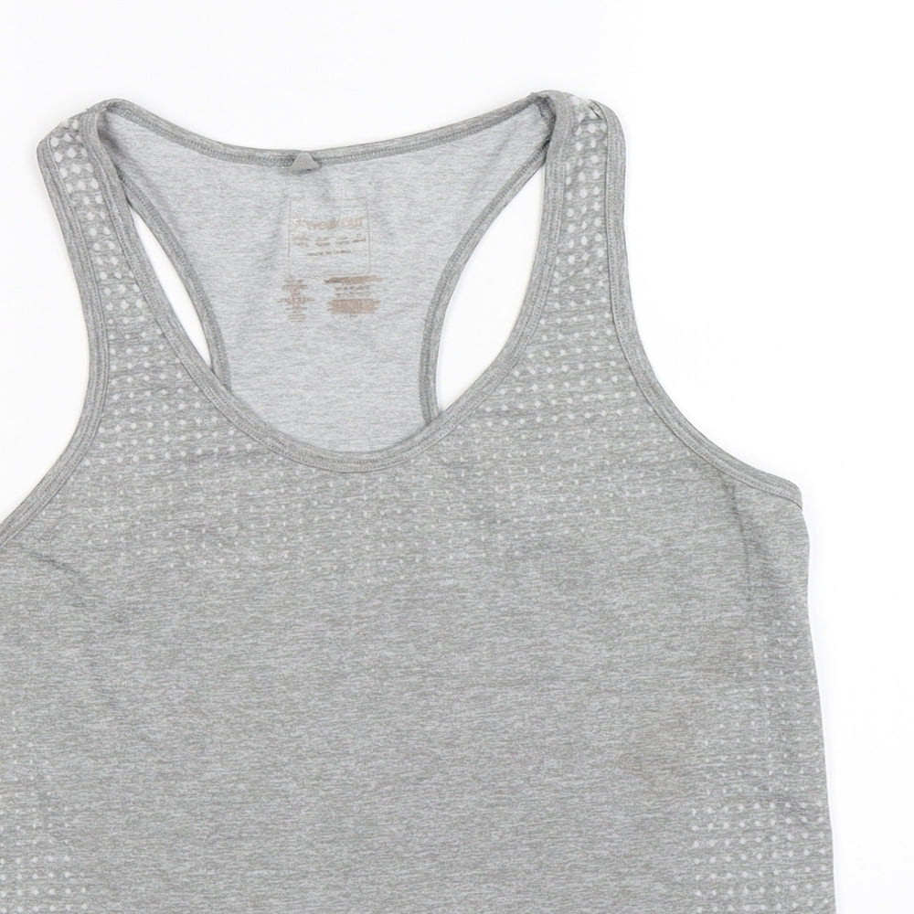 workout Womens Grey Polka Dot  Basic Tank Size 14