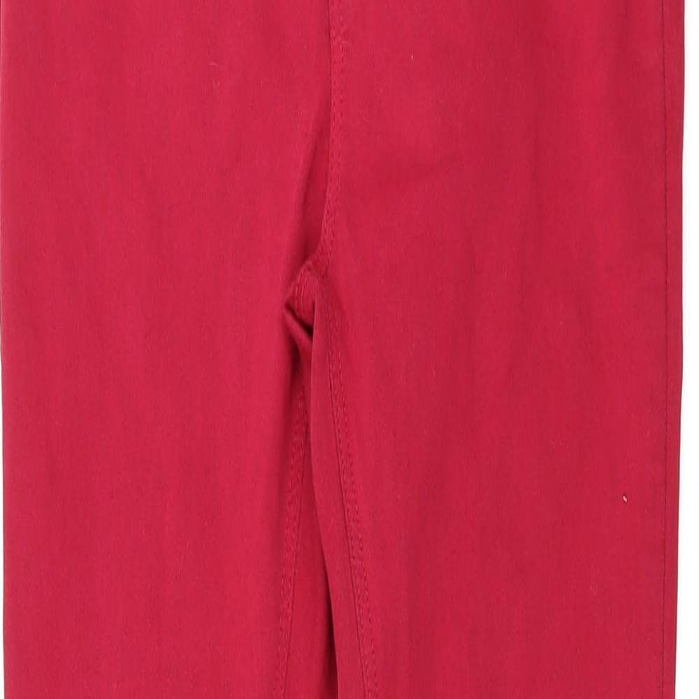 Stradivarius Womens Red  Denim Skinny Jeans Size 12 L27 in