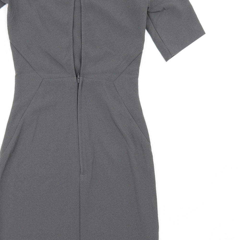 H&M Womens Grey   Pencil Dress  Size 6