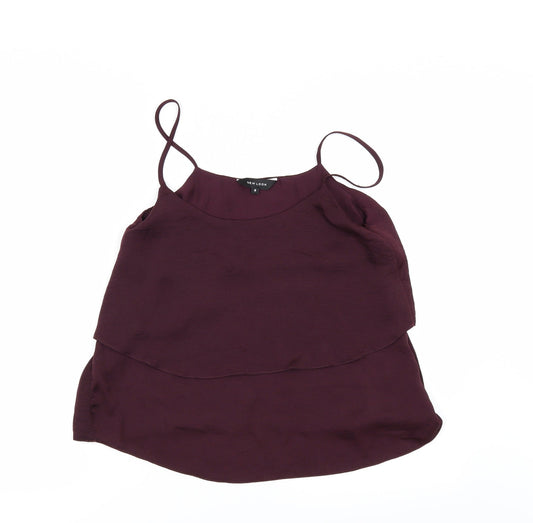 New Look Womens Red   Camisole Blouse Size 8