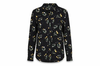 Divided by H&M Womens Black Floral  Basic  Size 8