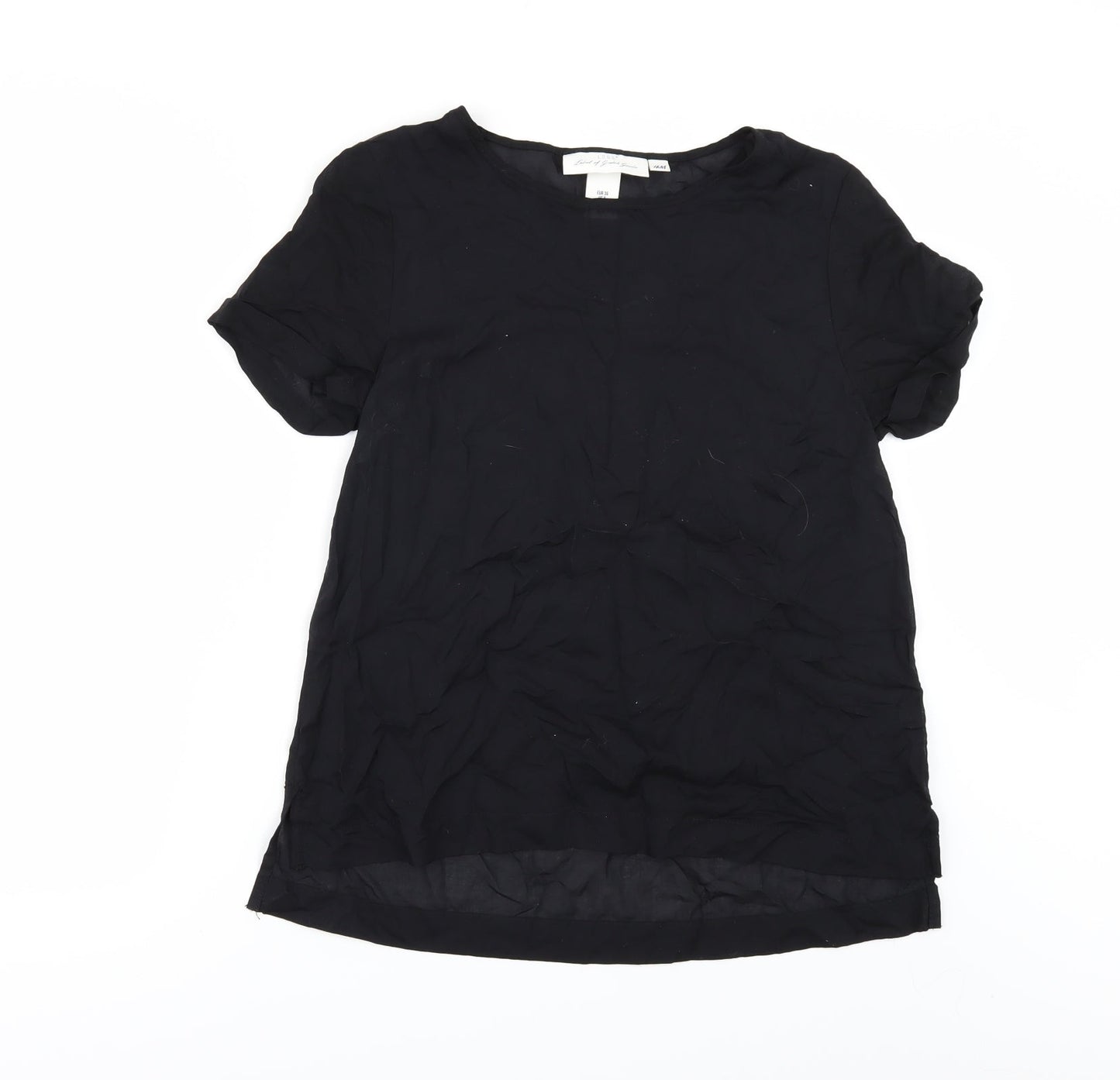 H&M Womens Black   Basic Blouse Size 8