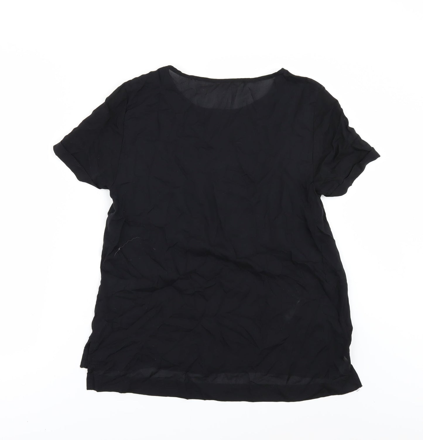 H&M Womens Black   Basic Blouse Size 8