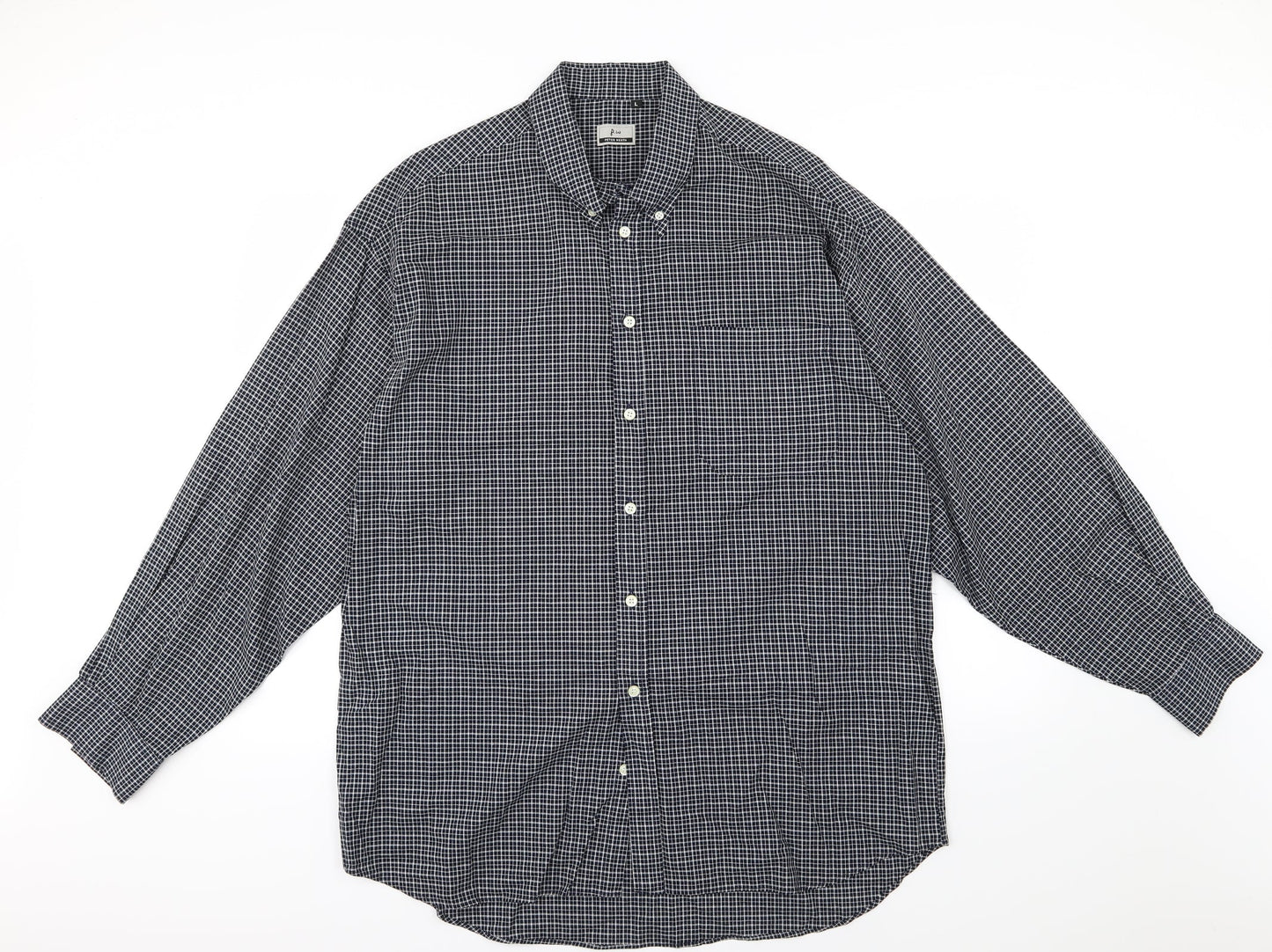Peter Werth Mens Blue Striped   Button-Up Size L