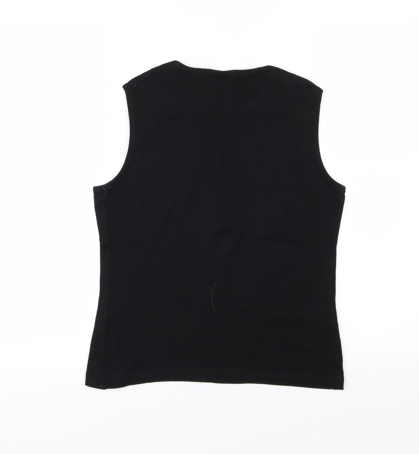 Joie De Vivre Womens Black  Jersey Basic Tank Size 12